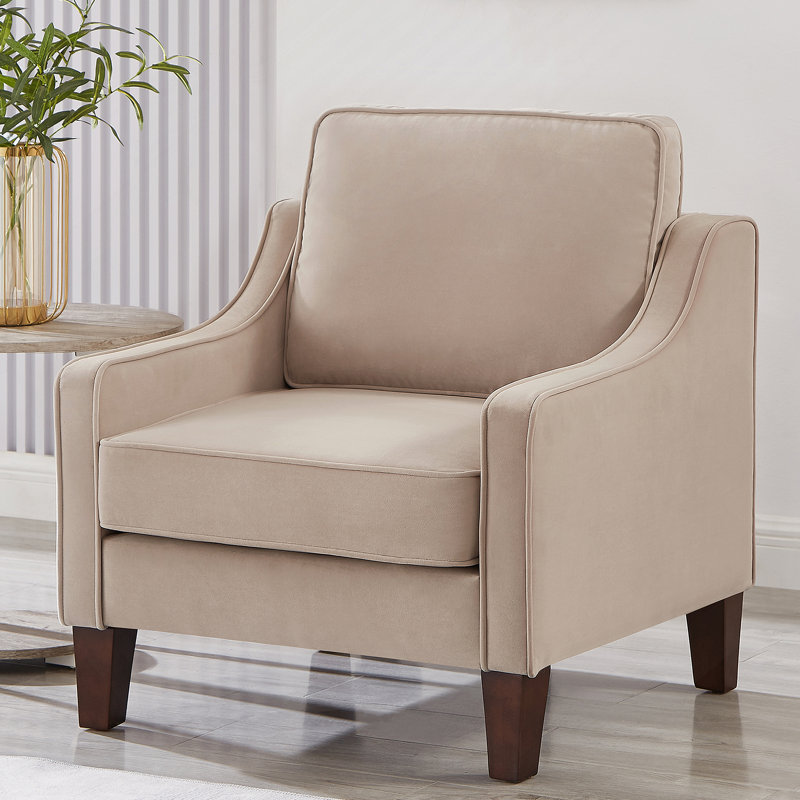 Fauteuil moderne, fauteuil simple de salon, Taupe