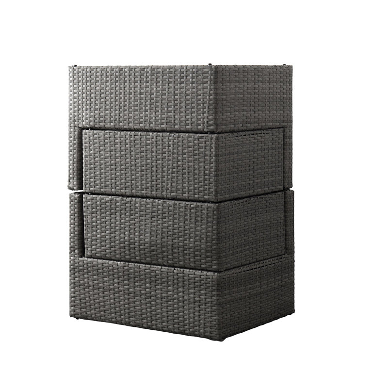Alouetta 184cm Wide Wicker Patio Sectional with Cushions
