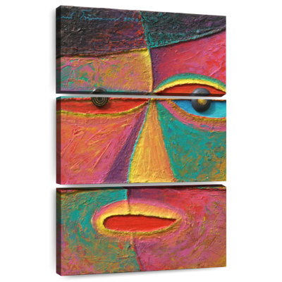 Portrait abstrait en acrylique Leisha