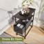 Modern Side Table With Drawer, Open Shelf, USB & Type-C Charging Ports, EU Socket, 30 × 60 × 62 cm-87014469