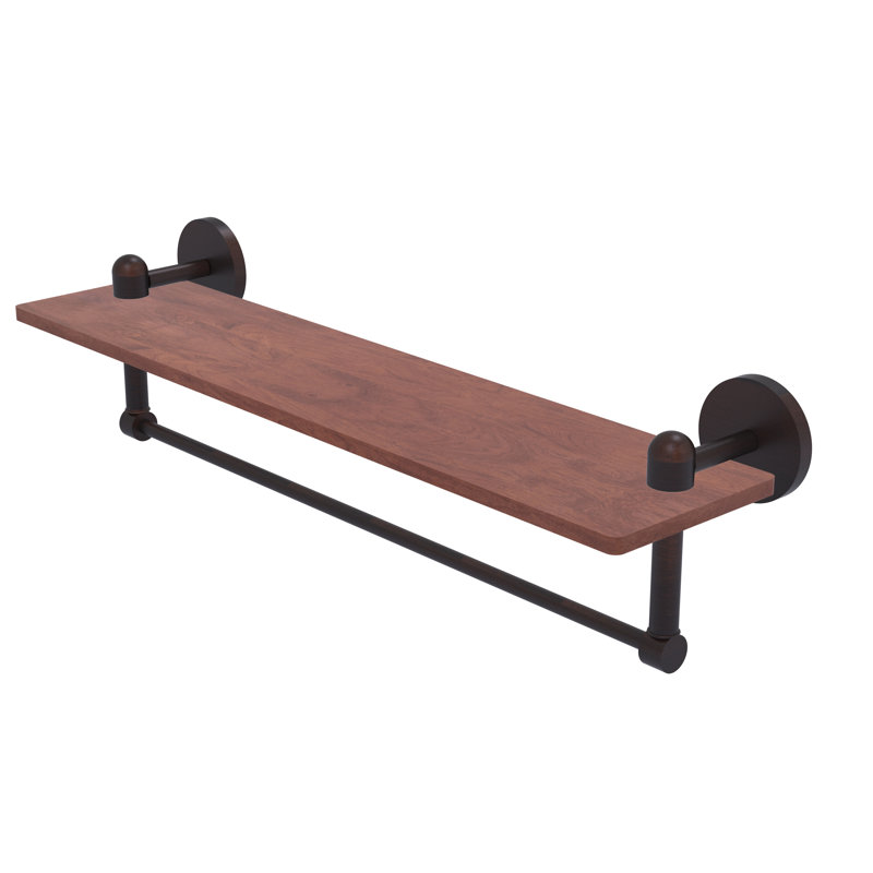 Tablette murale unie bois ironwood Itzhak, Bronze vénitien, H 4 po x l 22 po x P 5 po