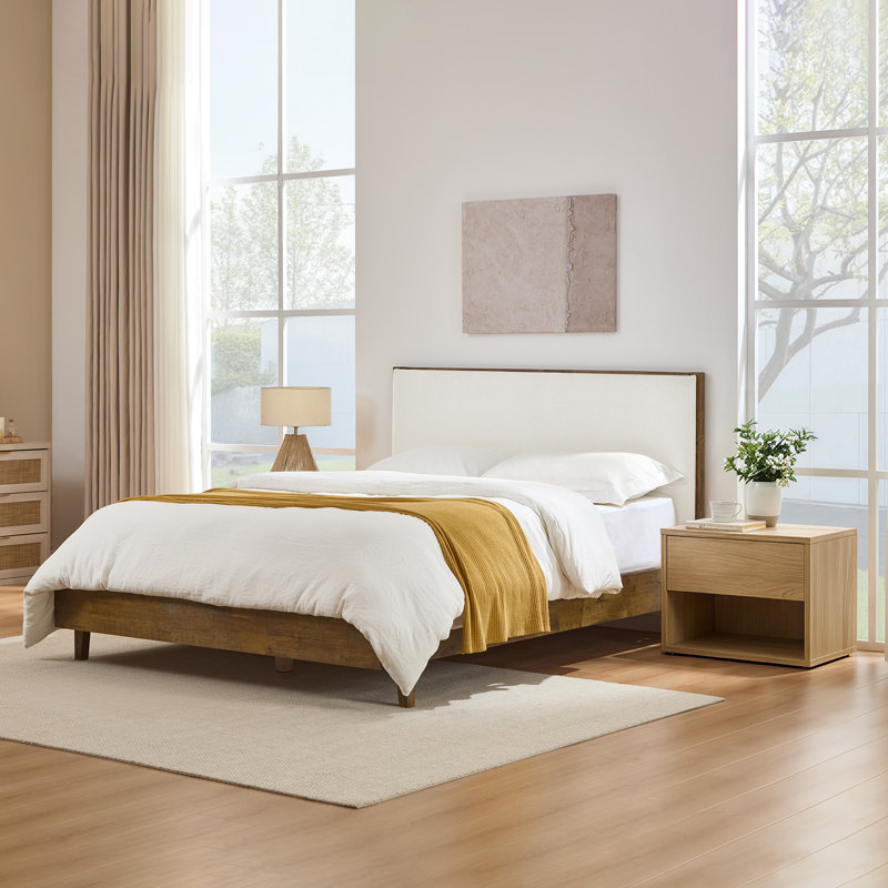 Rezana Natural 3- Piece Bedroom Set, Walnut, King