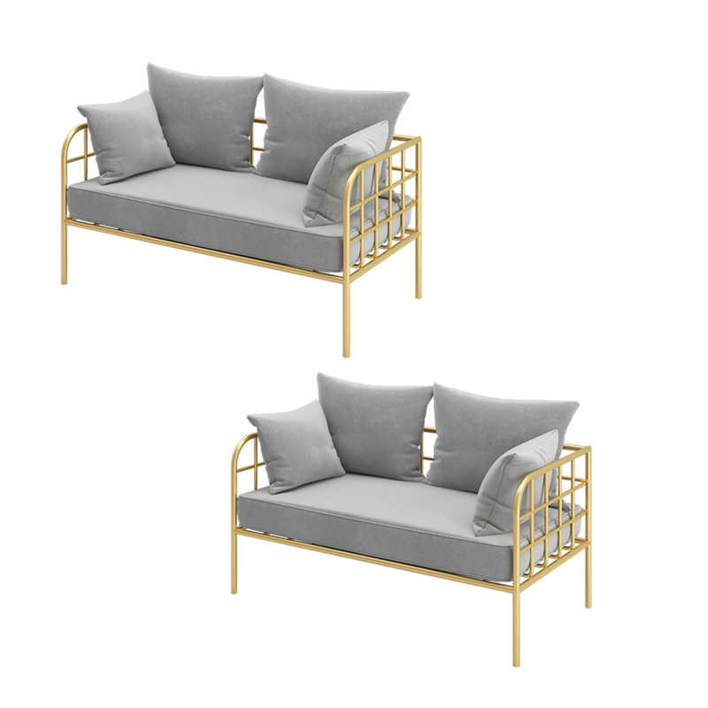 Banc rembourré en velours Clemansa