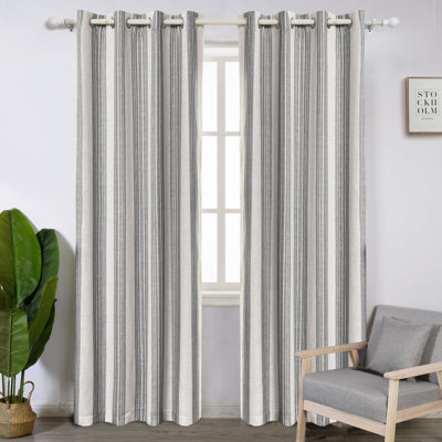 Romelia Saki Print Room Darkening Grommet Curtain Panel