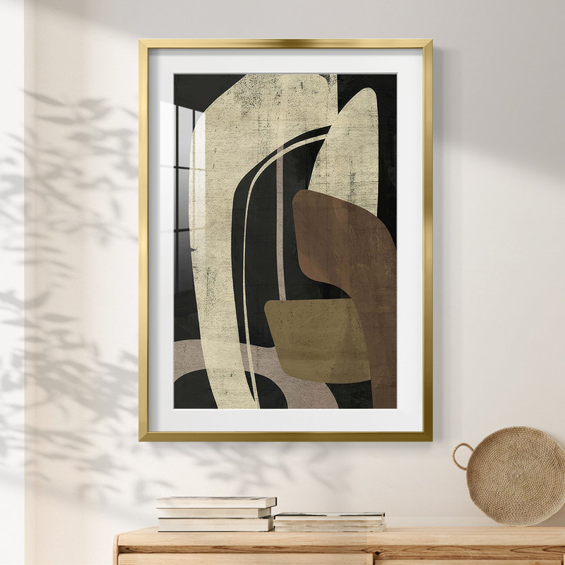 «Retro Form Collage I», impression encadrée