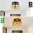 Boho 3-Light Farmhouse Rattan Ceiling Light Fixtures, 14" Flush Mount With Hand-Woven Shade