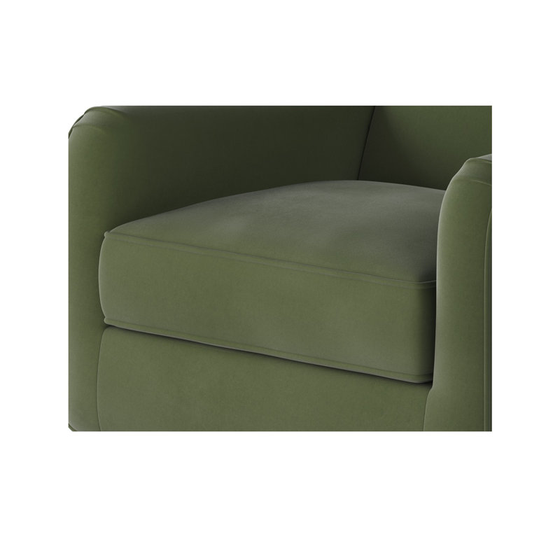 Fauteuil Aamorah, Velours performance vert forêt Bella