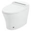 Toilette intelligente avec siège chauffant intégré, toilette moderne allongée une pièce avec siège chauffant à température réglable, chasse automatique, toilette à double chasse 1 / 1,28 GPF, chasse au capteur de pied, veilleuse blanche, commande à bouton