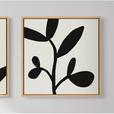 Red Barrel Studio® Sylvie Modern Botanical Neutral Abstract 2 Framed Canvas By The Creative Bunch Studio 22X22 Gold -  6A41016EFAAF48F9956BF51784760D14