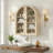 24" Wide Arched Wall Mounted Bathroom Cabinet with Adjustable Shelves and Clear Door-450919015