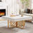 Shaelynn White and Gold Coffee Table
