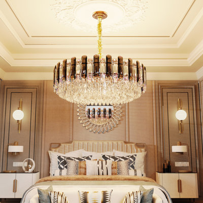 Guerdon 10 - Light Crystal Tiered Chandelier
