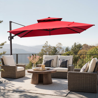 Donelda 120'' Square Cantilever Umbrella