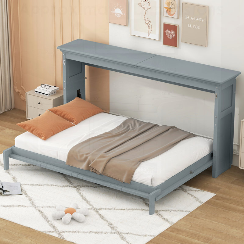 Lit escamotable peu encombrant avec mécanisme de pliage facile, se transforme en une armoire élégante pour une vie compacte.