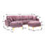 Canapé modulaire en U avec repose-pieds-986048091