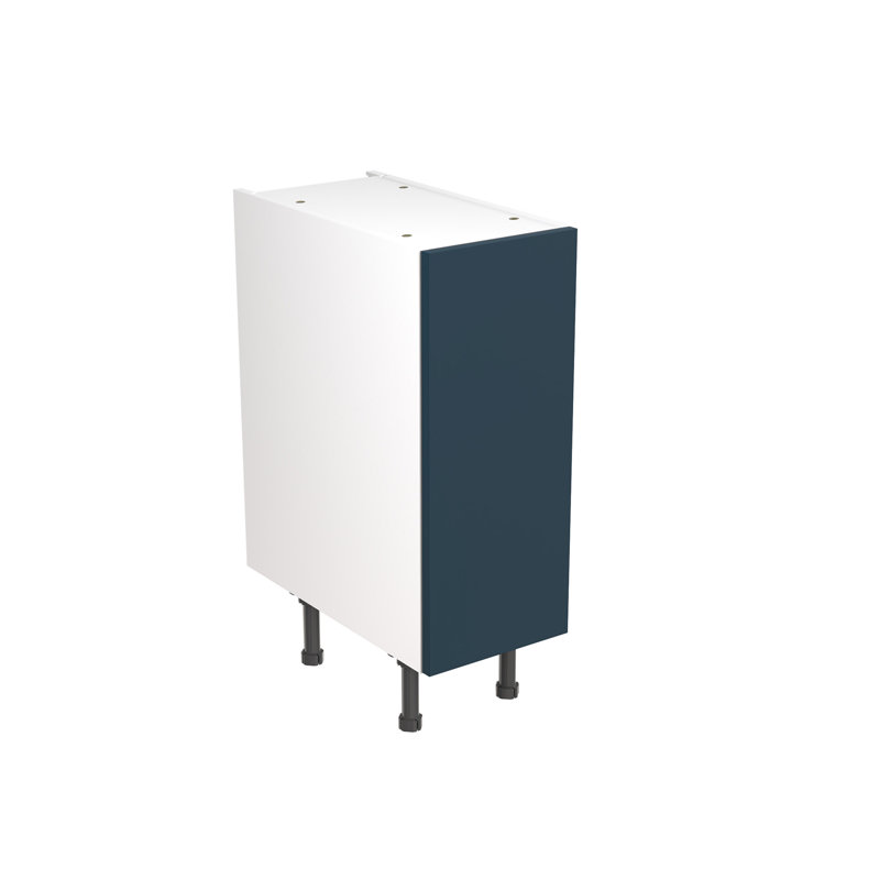 KitchenKit Flatpack Slab Matt Base Unit, 87cm H x 30cm W x 57cm D, Indigo Blue