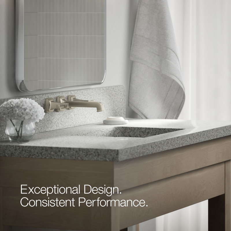Riff Wall-Mount Bathroom Sink Faucet Trim, Vibrant Brushed Nickel