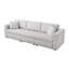Moderne 3 modulaire avec rangement - gris pour mobilier de salon 106,3 po Revêtement et structure élégants-121098648