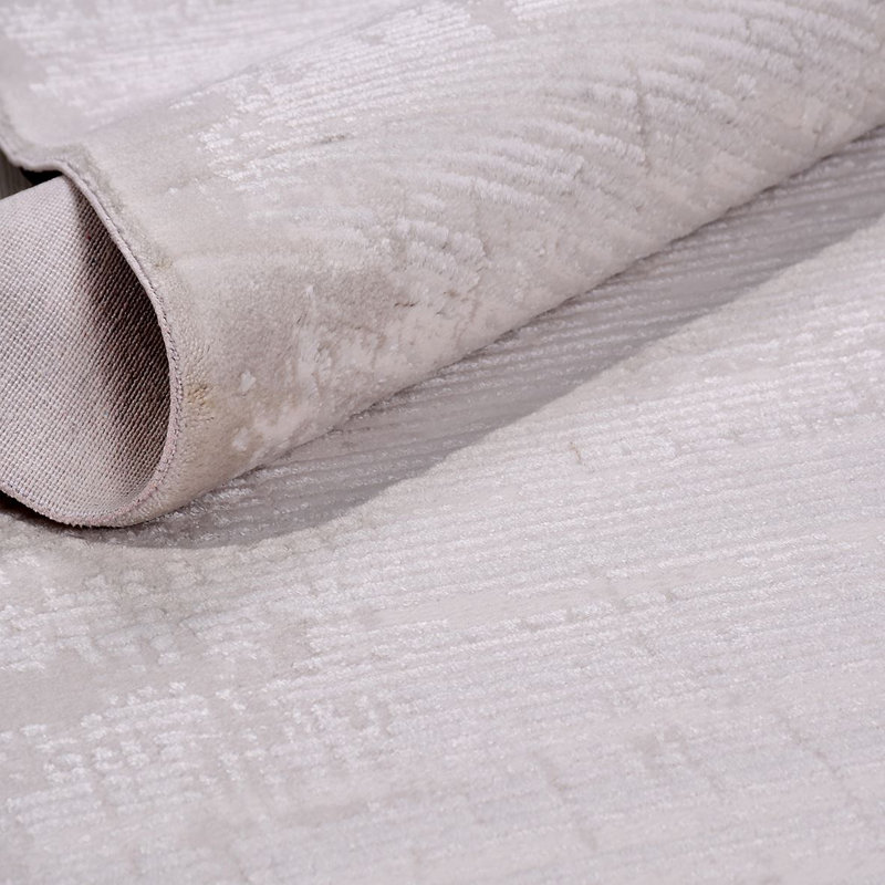 Tapis crème moderne antidérapant lavable à la machine, Tapis de couloir 3 pi 4 po x 13 pi 2 po