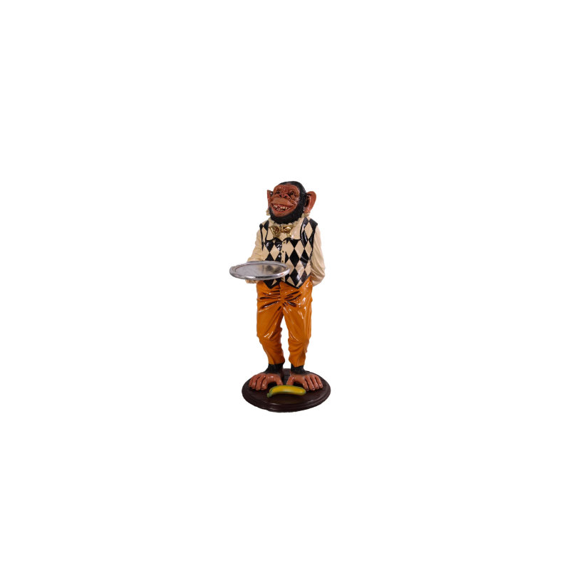 Grande statue de grand singe majordome