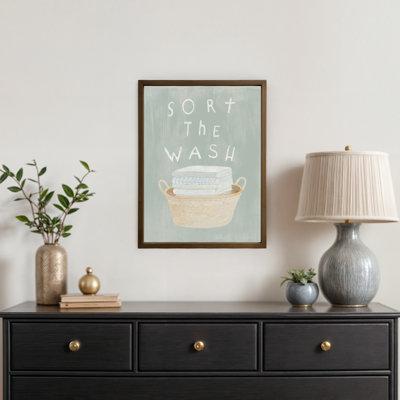 Sort The Wash 18 x 24 Brown Framed Print