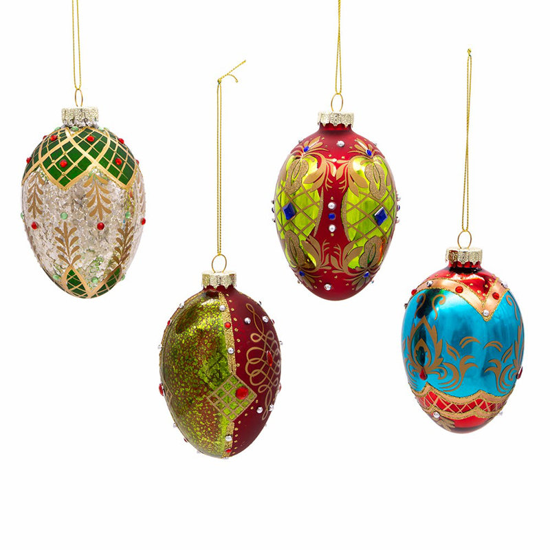 Ensemble d'ornement boule 4 pièces Egg