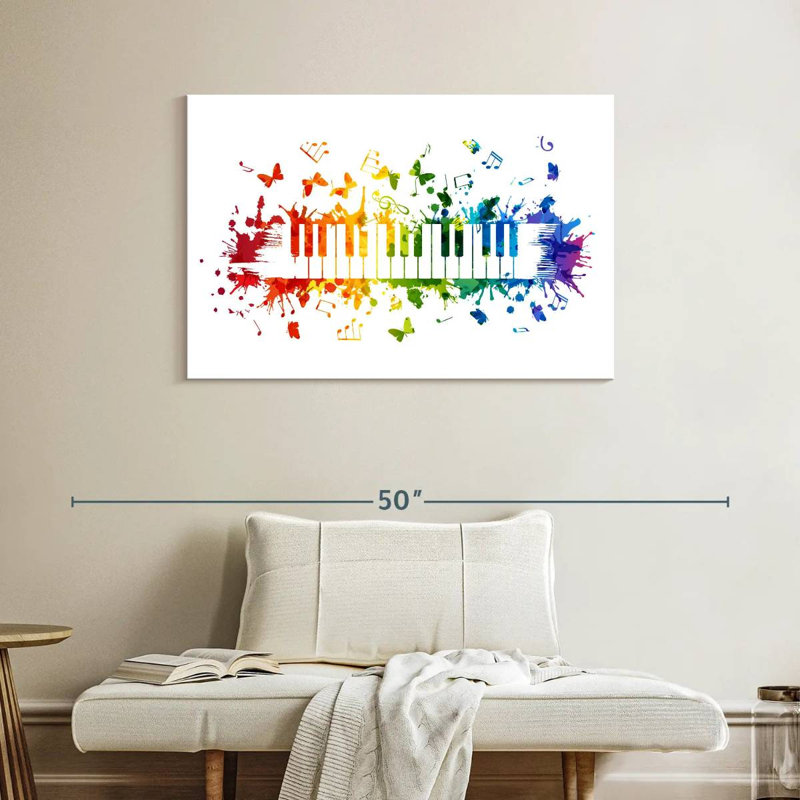 Abarca Rainbow Piano Keyboard, 26" H x 39" W