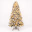 4.5/5.5/6.5/7/7.5/8/9 FT Prelit Snow Flocked Artificial Christmas Tree with Incandescent Warm White Lights, Sturdy Metal Hinges & Collapsible Base, Easy Assembly, Snow Flocked Full Prelighted Xmas Tree W Branch Tips, White-1411908776