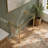 Freestanding Bathroom Console with Iron Leg, 36 Inch, Gold