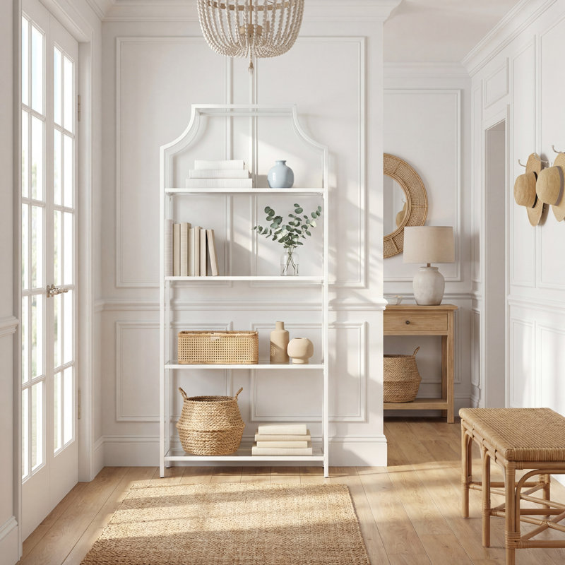 Castaic Etagere Bookcase, White