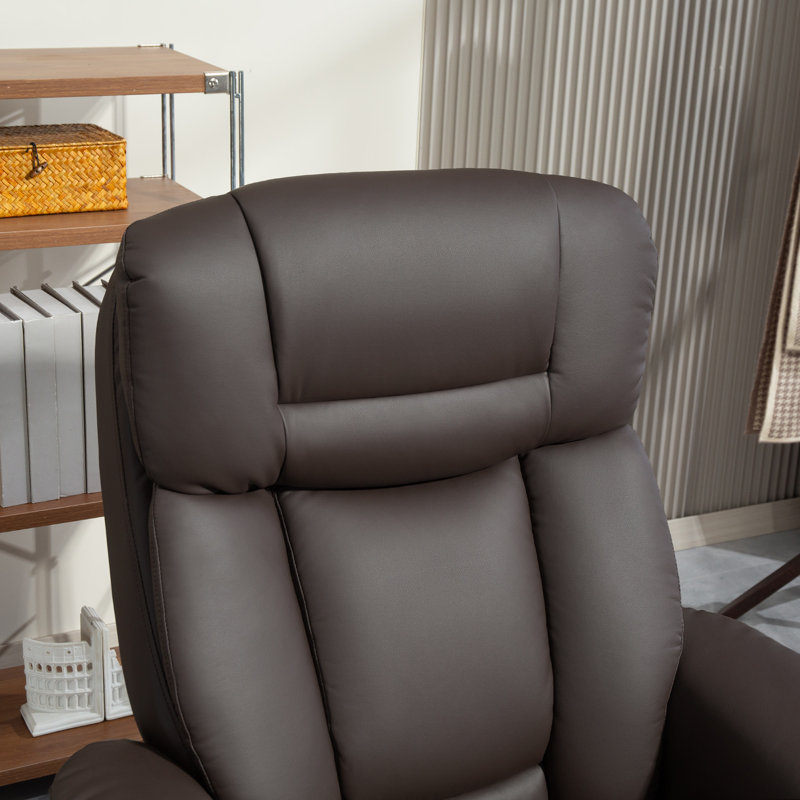 Fauteuils inclinables confortables avec repose-pieds, cuir synthétique, design moderne pour un usage domestique