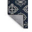  Tapis bleu marine et blanc lavable-814879017