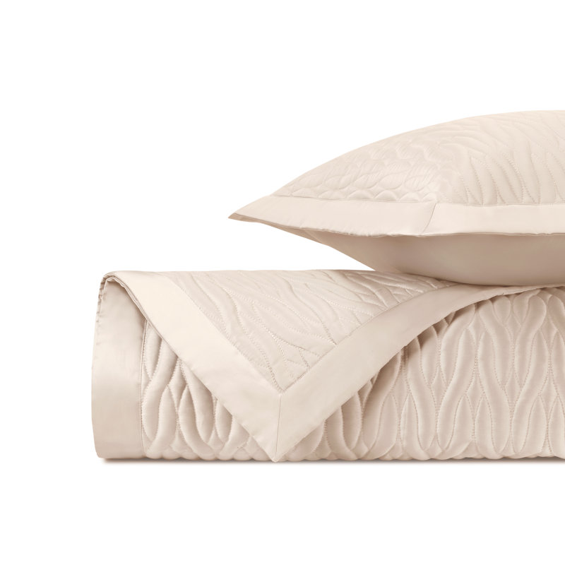 Napa Quilted Sateen Coverlet Set, Eucalipto, Twin Coverlet + 1 Euro Sham