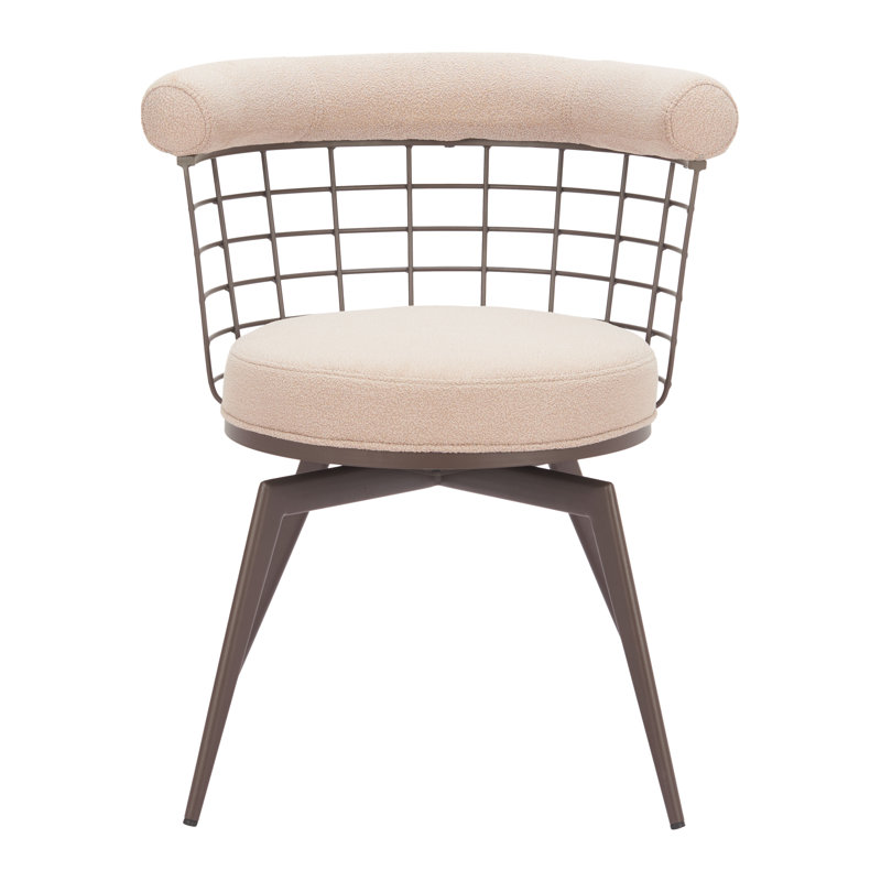 Chaise de salle à manger pivotante rembourrée