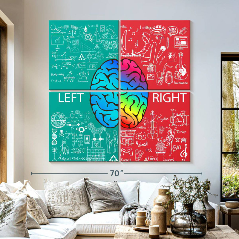 Keiri Right And Left Brain, 57" H x 57" W