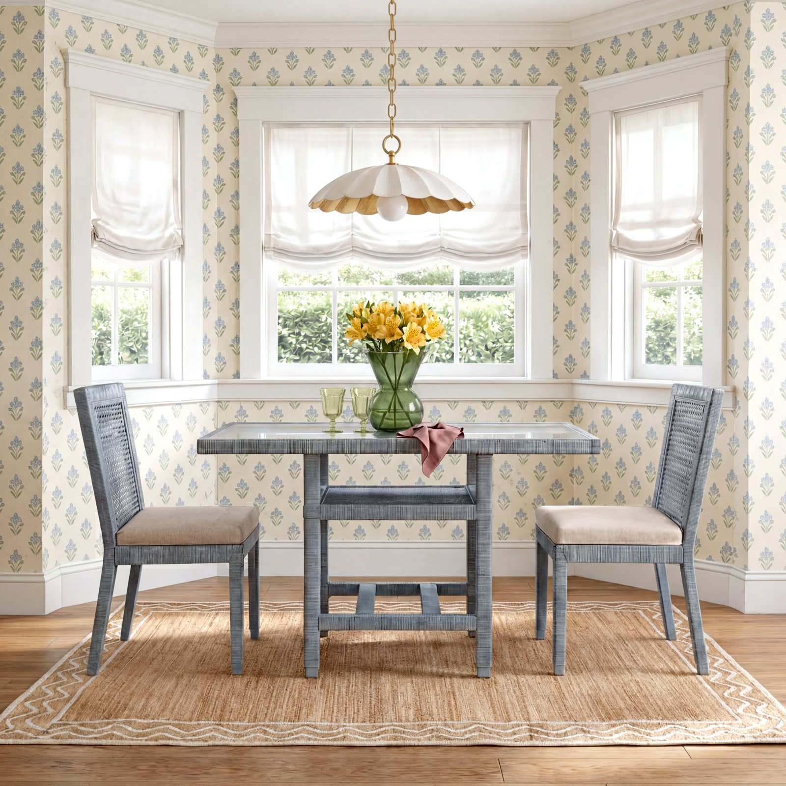 Glinda Dining Chair, Frost White, Off White Textured Performance; 0851-93
