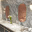 Miroir mural moderne bronze et or 17,7 po x 33,5 po x 0,9 po | 100% panneau de fibres à densité moyenne avec finition écologique Flotale-E | Décoration élégante pour le salon et le vestibule, conception murale facile, look élégant et contemporain-1483285720