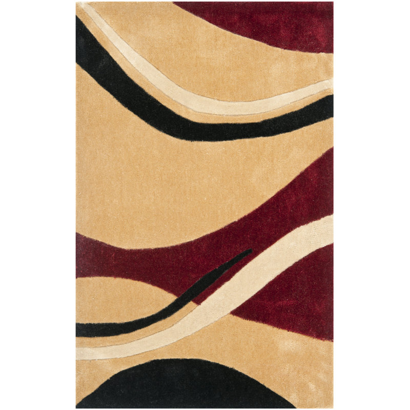 Tapis abstrait touffeté à la main Modern Art, Rectangle 2 pi 6 po x 4 pi