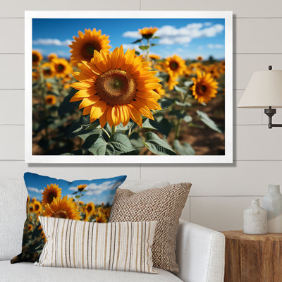 Tournesols jaune champ vibrant II