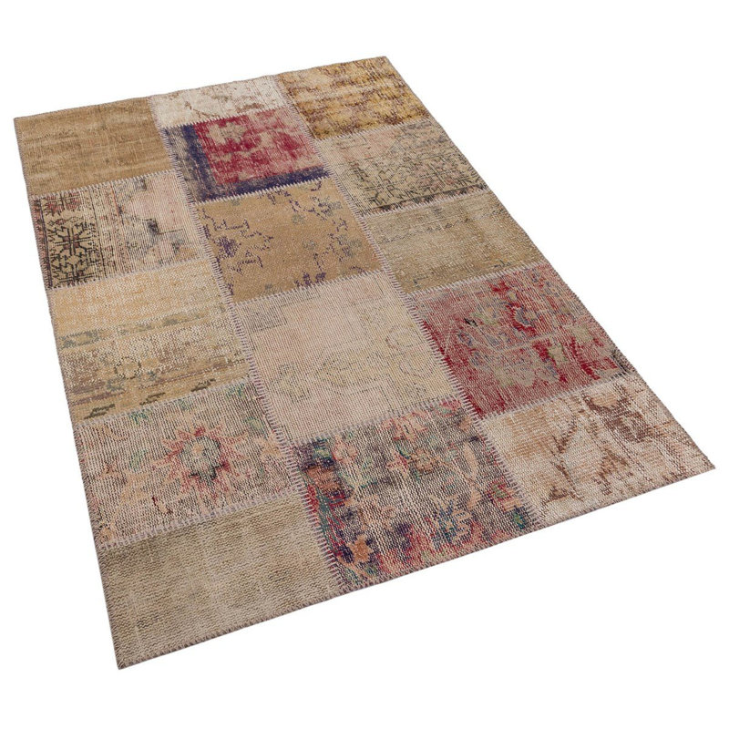 Tapis brun moderne fabriqué à la main brun moderne