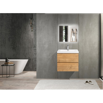  Meuble-lavabo flottant 24 po avec plateau intégré