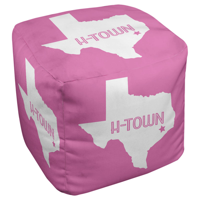 Repose-pieds à cubes h-town texas, Rose