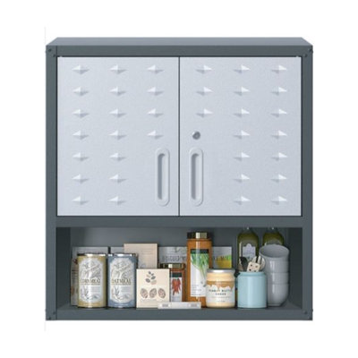 Armoire de rangement en métal noire H 30,3 po x l 29,5 po x P 11,8 po