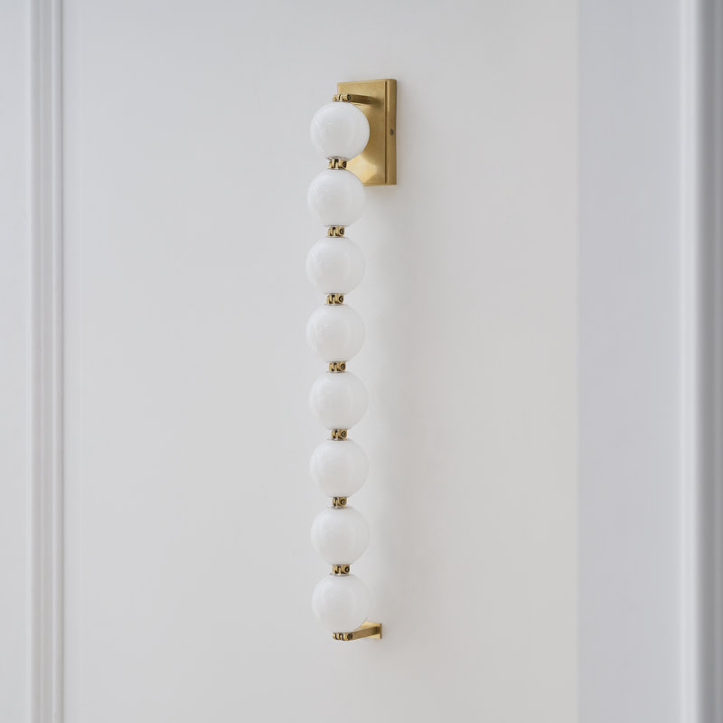 Perle 28 Sconce, Hand Rubbed Antique Brass