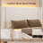 Adjustable Bed Frame, LED Upholstered BedFrame with Quiet Powerful DC Motor Head Incline-129438433-129438436