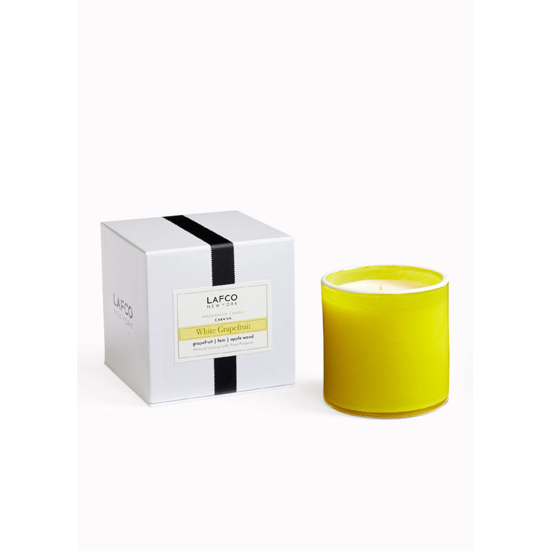 White Grapefruit Scented Jar Candle, 4" H x 4" W x 4" D 