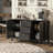 Wave Design Sideboard With 3 Adjustable Shelves-2066539736
