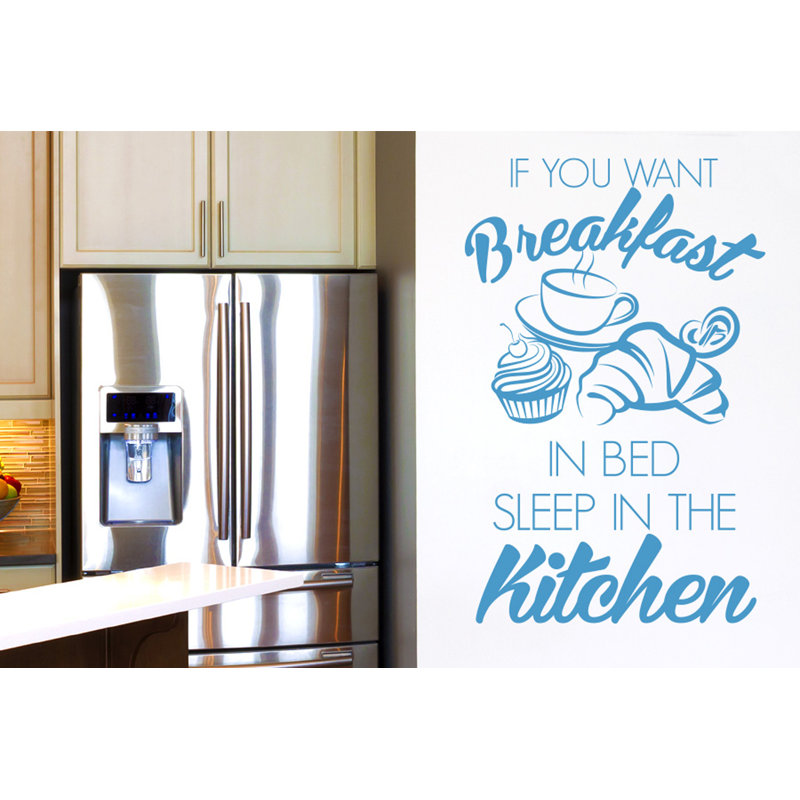 Food & Beverage Non-Wall Damaging Wall Decal, Blue