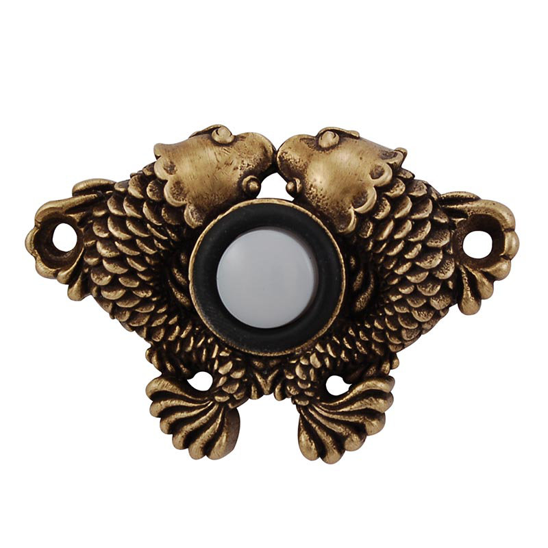 Pollino Push Button, Antique Brass