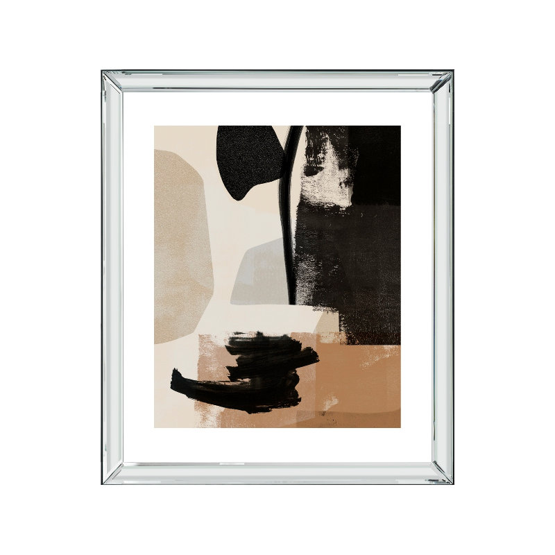 Arrangement IV Abstract - Single Picture Frame Print, Bevelled Mirror, 172.72 cm H x 144.78 cm W